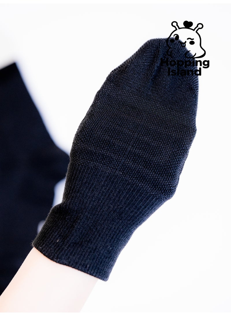 Hopping Island SOC Black Basketball Crew Socks - Image 2